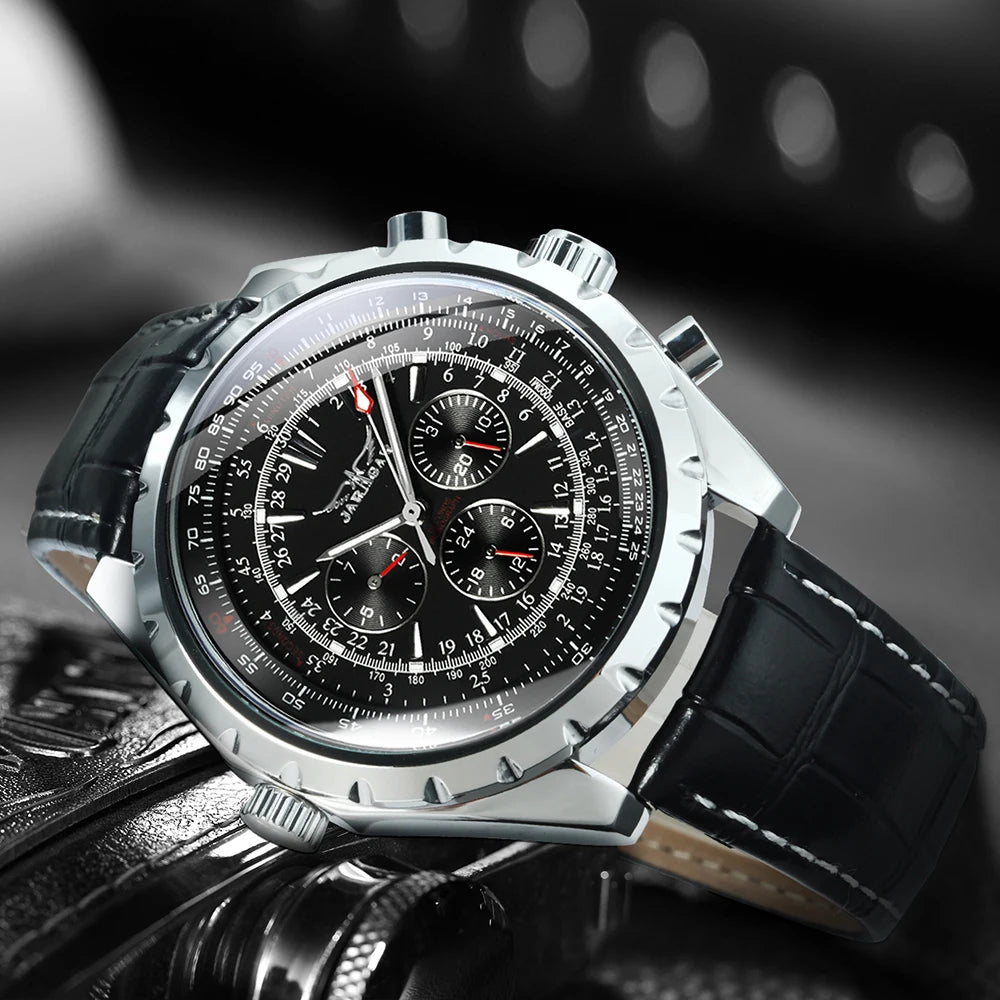 JARAGAR 212 Mechanische Automatikuhr für Herren, Business-Mode, Luxus, Wochenkalender, Herrenuhr, Premium-Geschenk, Reloj Hombre