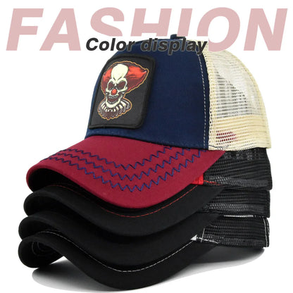 Anime Patch Baseball Caps Men Women Snapback Hats Streetwear Hip Hop Visor Caps Mesh Breathable Dad Sun Hat Unisex Trucker Hats