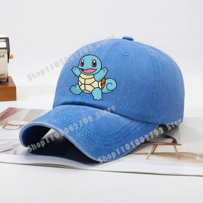 Pokémon-baseballkasketter, Pikachu, kawaii, anime-figurer, solhatte, sommer, udendørs, forældre og børn, solhat, trendy kasket med andetunge, gave