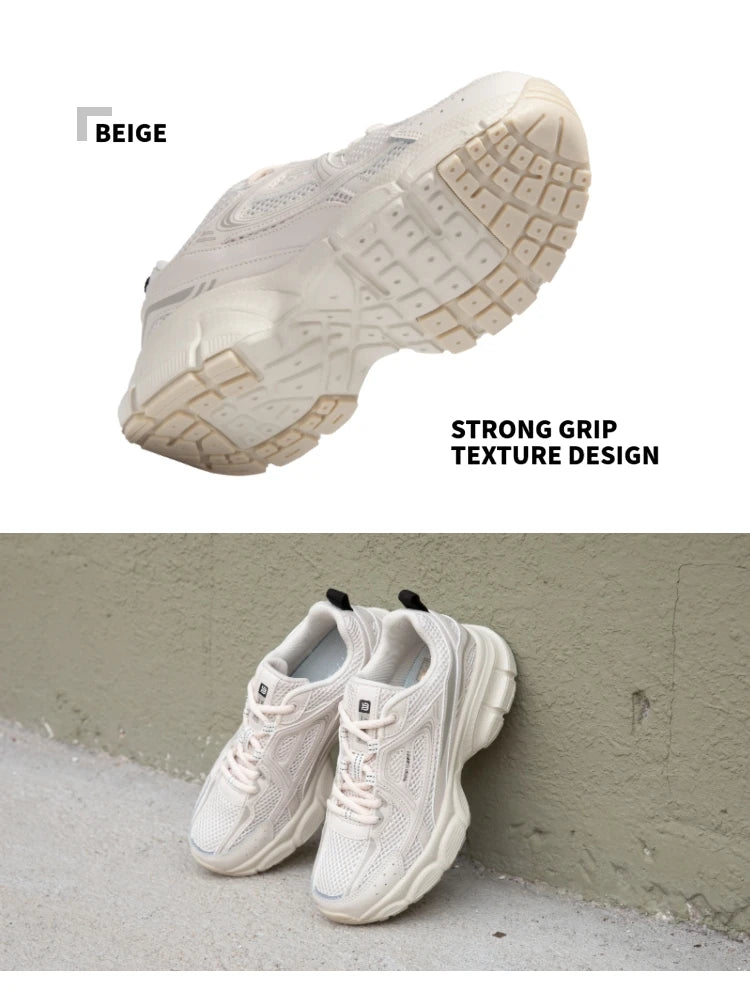 Baasploa Women Sports Shoes Outdoor Lightweight Breathable Jogging Sneakers Female Casual Mesh Anti-slip Lace Up Running Shoes