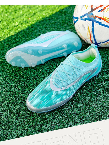 Botas de fútbol para hombre, tacos de exterior transpirables para adultos, antideslizantes, zapatillas deportivas de fútbol con tacos largos para entrenamiento y partido, cómodas para chicos