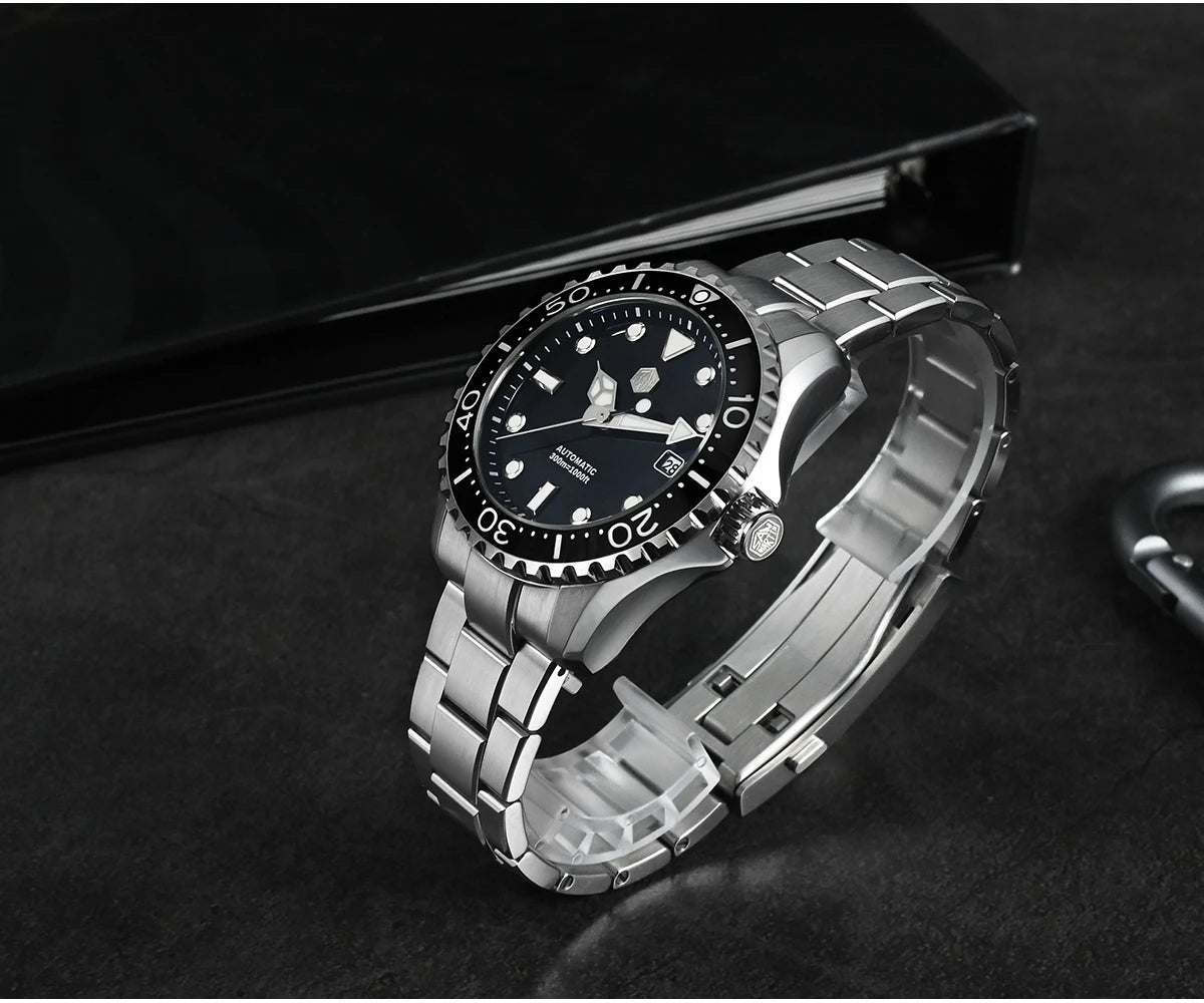 San Martin New 40-44mm Luxury Men's Diver Watch Classic High Quality NH35 YN55 Automatic Mechanical Sapphire BGW-X1 20Bar SN0009