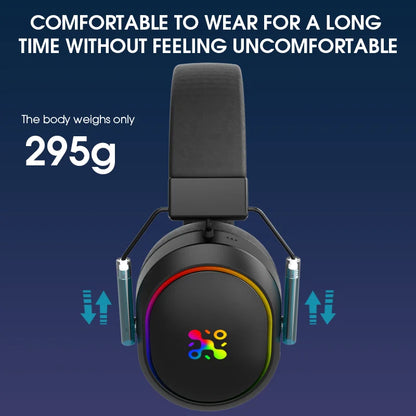 LDON kabelloses Gaming-Headset PS5 PS4 Bluetooth 2.4GHz Kopfhörer 3D-Surround-Sound Noise-Cancelling-Mikrofon niedrige Latenz
