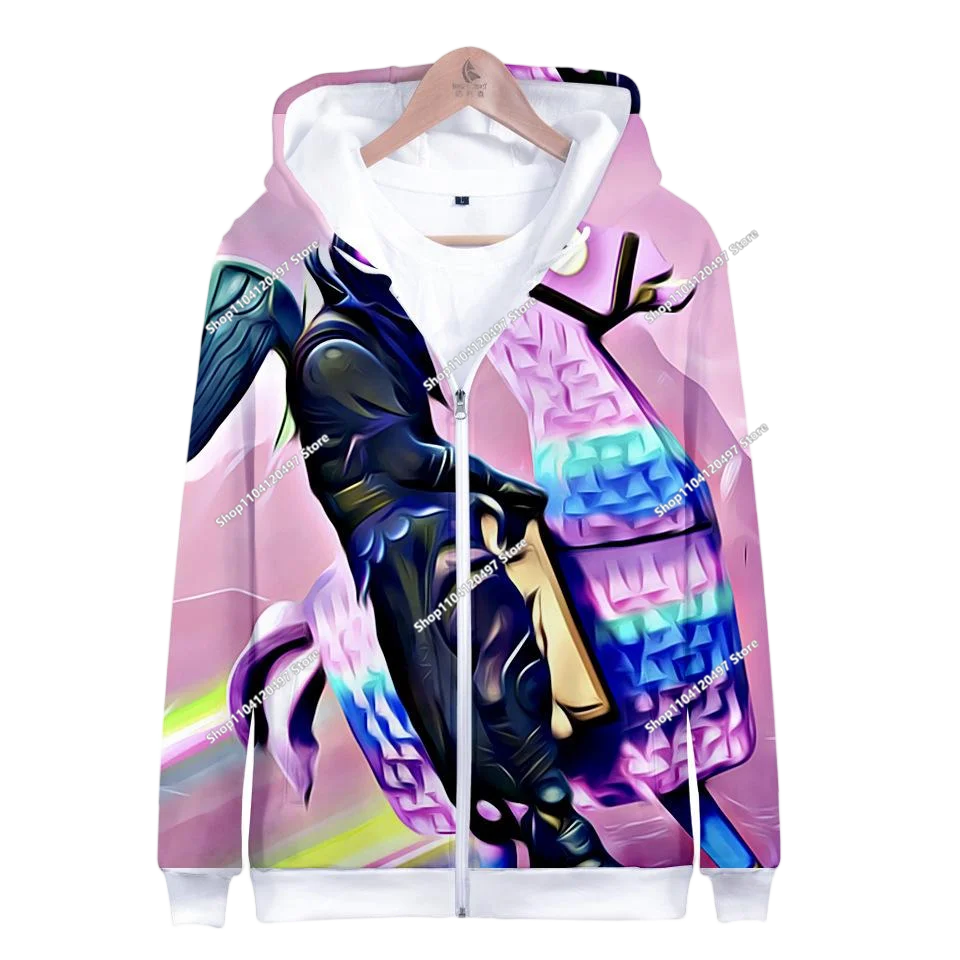 2024 New Game Zipper Hoodie, Children's Sweatshirt Fortnite Pullover Sweatshirts, Fashion Boys and Girls Clothing