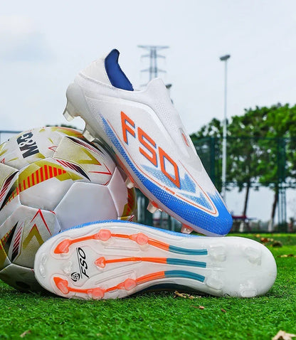 New Men Soccer Shoes Grass Cleats High-quality Match Outdoor Football Boots Non-Slip Boys Sneakers Hot-selling High-top Light