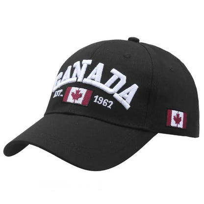 Farben Kontrast Kanada Bestickte Baseballkappe für Herren und Damen Snapback-Kappe Dad-Hats Angelkappe Bone Gorra