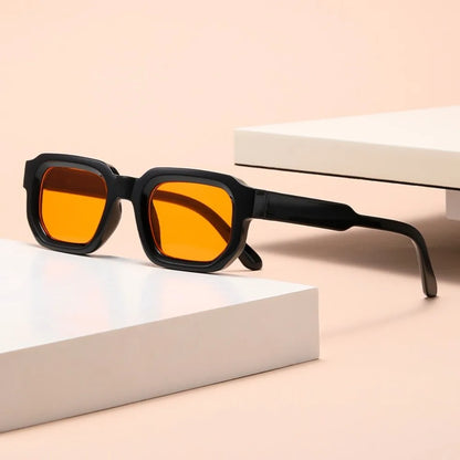 UV Protection Small Frame Square Sunglasses Punk Square Women Sun Glasses Leopard Print UV400 Retro Eyewear Photography