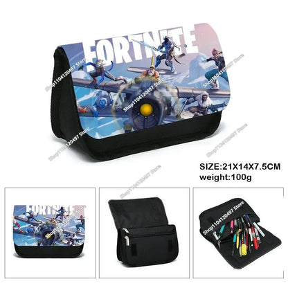 3-teiliges Set Fortnite-Gaming-Rucksack, Anime-Cartoon, große Kapazität, Schultaschen für Schüler, Federmäppchen, Kawaii-Lunchbag, Geburtstagsgeschenke