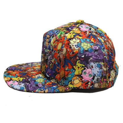 Pokémon-baseballkasket, Pikachu-hat, Pokémon-cosplay-hiphop-kasket til piger, drenge, børn, anime-figurer, legetøj, gave, tegneseriehat