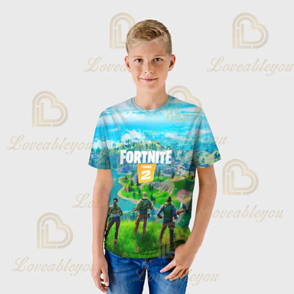 Mikina s kapucí Fortnite s 3D potiskem, plus size, mikina s kapucí / tričko pro děti, módní streetwearová mikina, ležérní bunda