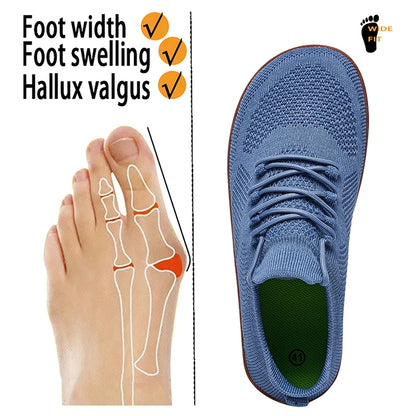 Unisex Minimalist Barefoot Shoes Lightweight Breathable Wide Toe Sneakers for Outdoor Casual Walking