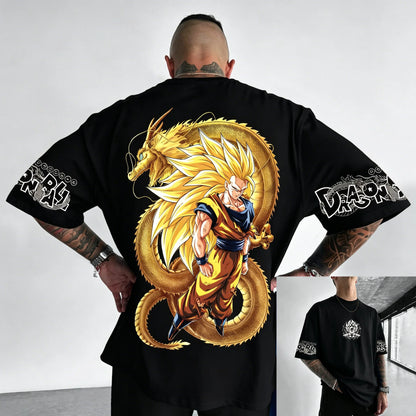 Dragon Ball Z Print Short Sleeve Cotton T-Shirt Son Goku Vegeta Men Women Clothes Harajuku Y2k Tee Vintage Summer Streetwear