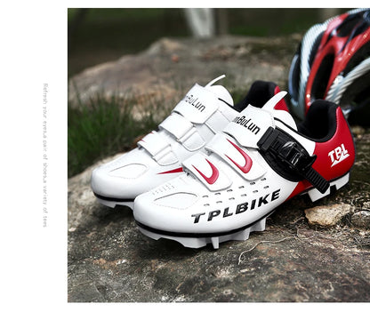New Men’s and Women’s Bicycle Shoes Outdoor Cycling Shoes with Three Functional Soles Professional Training Shoes
