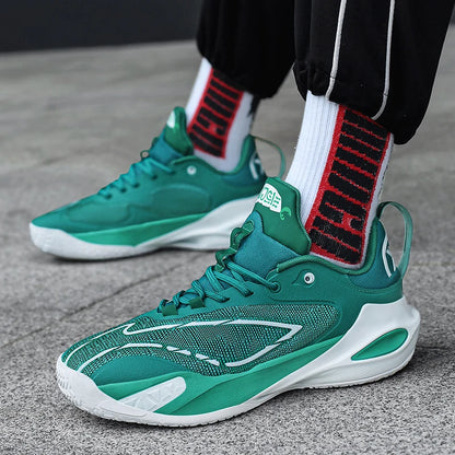 Men's Basketball Shoes Breathable Cushioning Non-Slip Wearable Runing Shoes Gym Training Athletic Basketball Sneakers for Men
