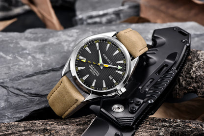 CORGEUT NH35/MIYOTA 8215 Watches Man Cattle Belt Automatic Mechanical Sapphire Glass Watches Fashion Casual Sports Watches