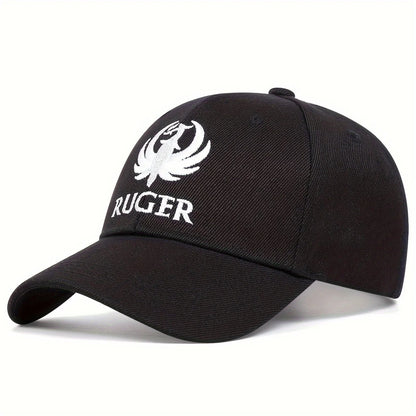 Czapki baseballowe unisex RUGER z haftem literowym – wiosenne i jesienne czapki na świeżym powietrzu, regulowane czapki codzienne, czapki chroniące przed słońcem, czapki sportowe