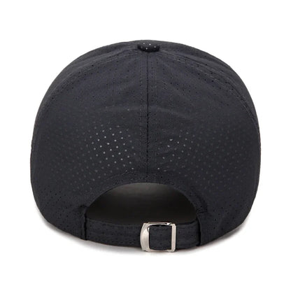 Summer New Breathable Perforated Quick-Drying Hat For Men Fishing Sun Protection Baseball Cap Cycling Travel Sports Hat