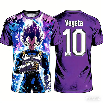 2026 Summer Dragon Ball Retro Fitness T-shirt Men's 3D Printed Short-sleeved Family Unisex Kids Sports Breathable Top Shirt