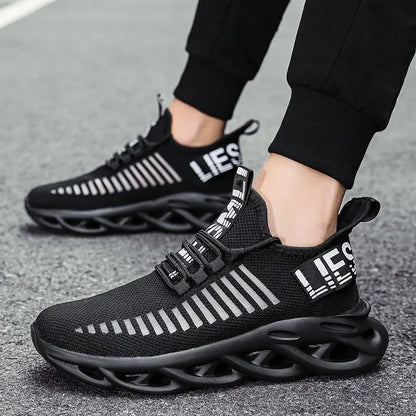 MAEDEF-Baskets confortables et décontractées en maille pour homme, chaussures de course respirantes à plateforme, de sport, de marche et de tennis