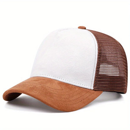 Letní síťovaná baseballová čepice pro ženy a muže s písmenkovou nášivkou, snapbacková čepice, ležérní, prodyšná, unisex, street, hip hop, trucker čepice