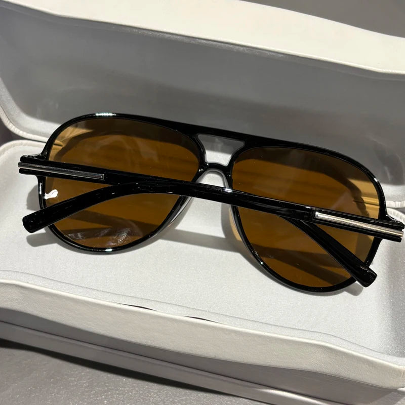 Glass Sunglasses For Men Pilot Style Toad Mirrors Specifically Designed For Driving Vacation UV Protection Sun Shading Large Fra