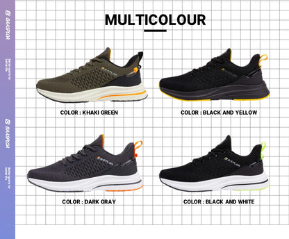 Scarpe da running leggere Baasploa da uomo, confortevoli sneaker casual da uomo in mesh di design, con lacci, per sport all’aperto e tennis