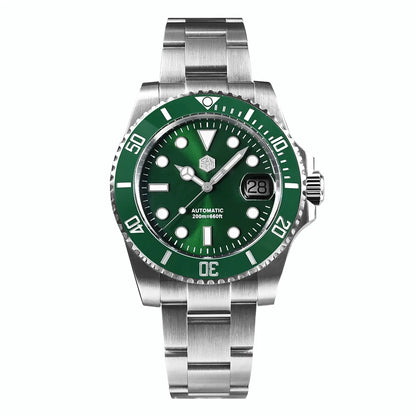 San Martin 40mm Water Ghost PT5000 Automatic Men Diving Watch Business Mechanical Sapphire Waterproof 20Bar Luxury BGW-9 SN0017D