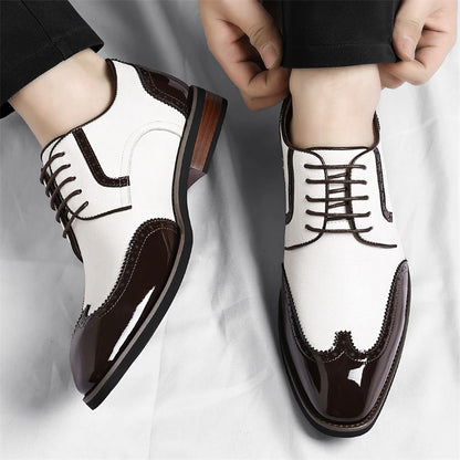 PU Leather Men's Oxford Shoes Heightened Formal Casual Shoes Business Male Suit Shoes New Design Derby Footwear Walking Sneakers