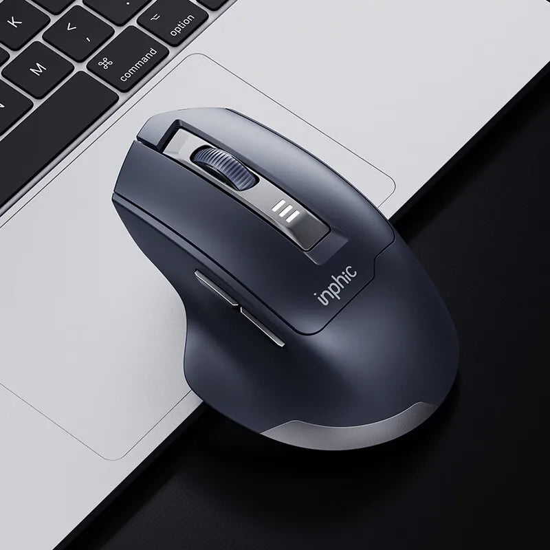 INPHIC Silent Office Mouse Battery Level Display 2400DPI Wireless Mouse Suitable for Desktop and Laptop Computers