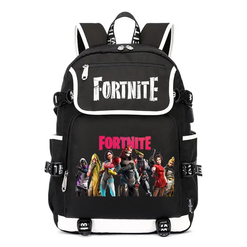 Zaino Fortnites di grande capienza, borsa a tracolla casual con porta USB, unisex, in stile anime, zaino scolastico per studenti, nuovo e alla moda, regalo di cancelleria