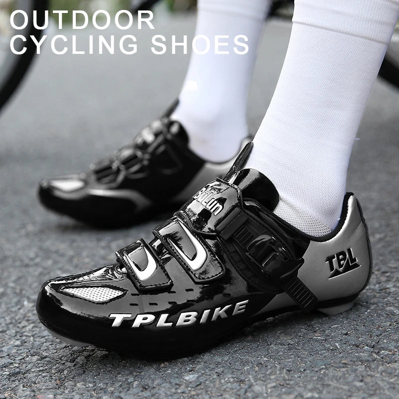 New Men’s and Women’s Bicycle Shoes Outdoor Cycling Shoes with Three Functional Soles Professional Training Shoes