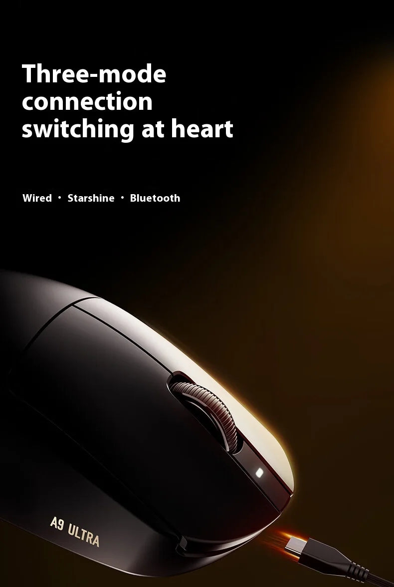 Mouse Gaming Wireless ATK A9 Plus A9/A9 SE/A9 Pro Tri-Mode 8K, Leggero, A9 Ultimate per E-sport e PC, Regalo Personalizzato