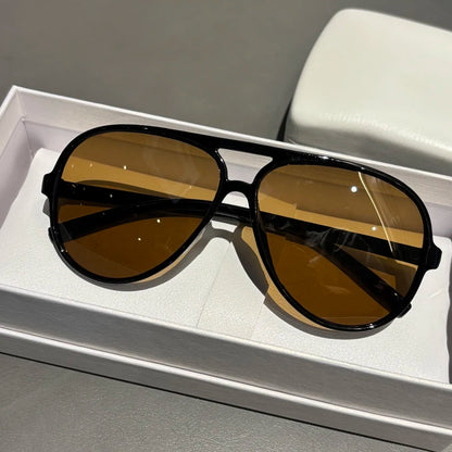 Glass Sunglasses For Men Pilot Style Toad Mirrors Specifically Designed For Driving Vacation UV Protection Sun Shading Large Fra