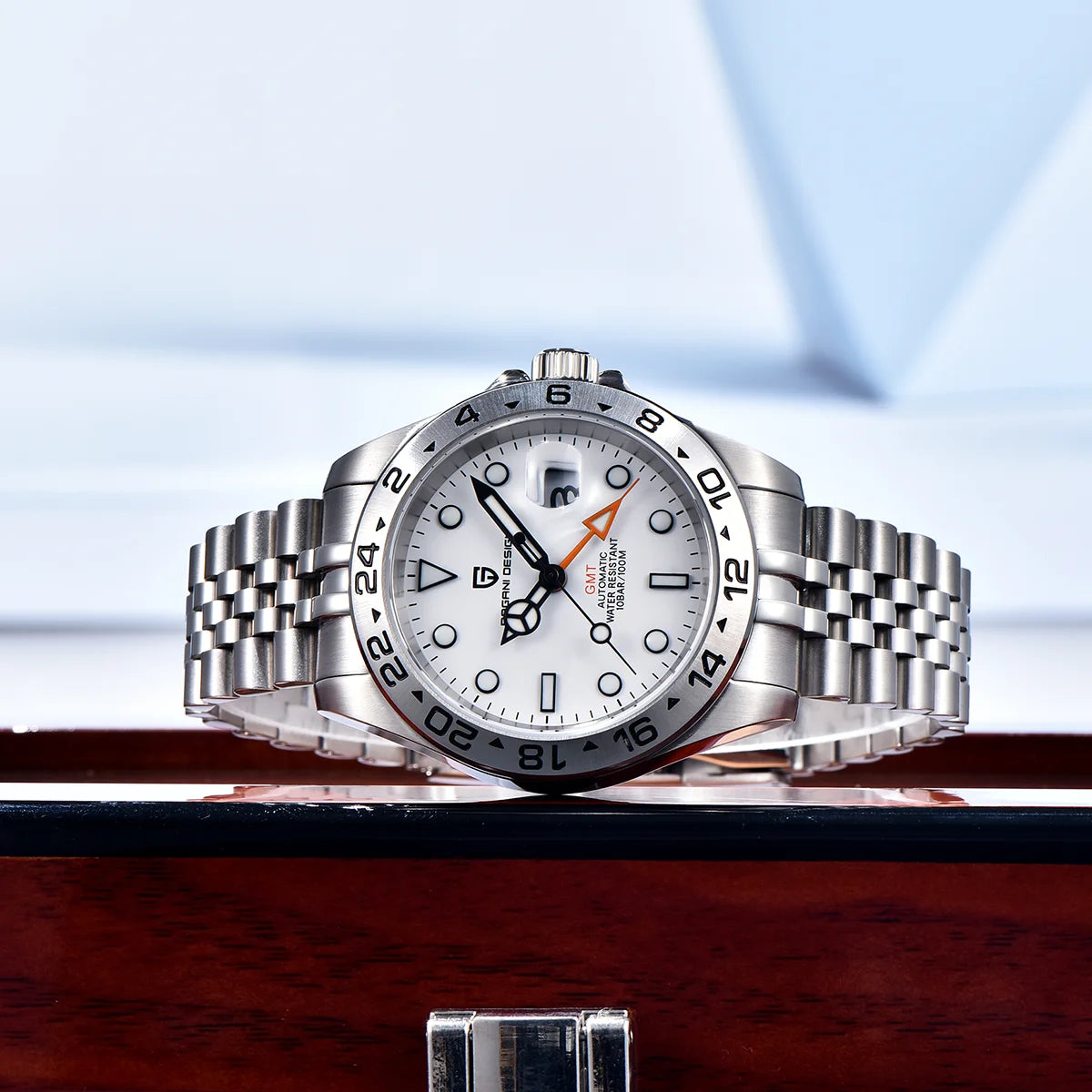 Pagani Design 2026 New Men's Diver Watch 42mm Sapphire Automatic Mechanical GMT Watch 100m Waterproof PD1682
