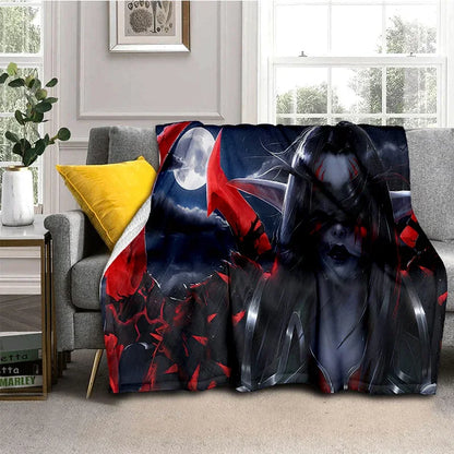 WOW, World of Warcraft  Demon Hunter, Lich King Game Flannel Blanket for Beds Bedroom Sofa Picnic,Throw Blanket Outdoor Leisure