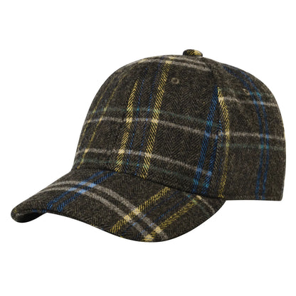 BOTVELA Men's Wool Tweed Baseball Cap Casual Style Soft Adjustable Unstructured Hat