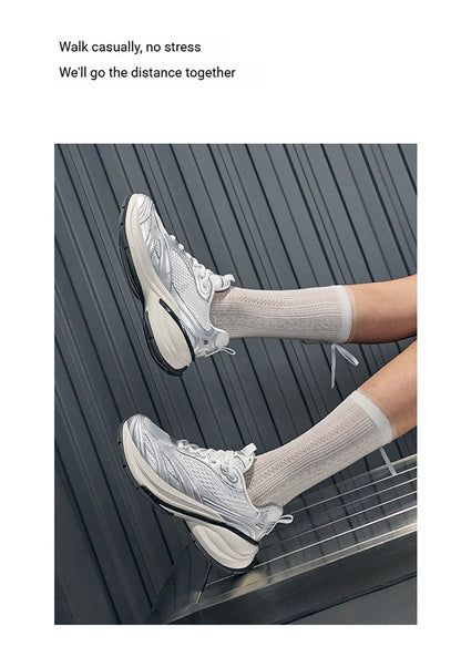 Xtep Basque 3 Sneakers Women Lightweight Wear-Resistant Trendy Durability Thick Sole Casual Sports Female Shoes 874218320006