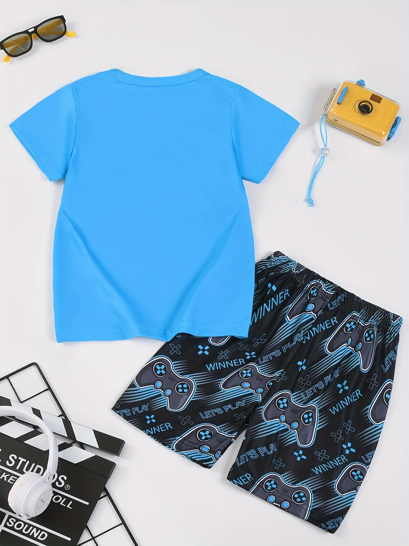 Children's Clothing Suit For Boy Short Sleeve Boy Child Shorts 3D Game Handle Fashion Children Summer Clothes Children's Sets