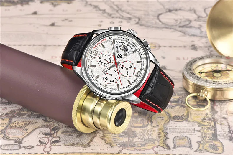 Cronógrafo PAGANI DESIGN para homem, quartzo multifunções, estilo militar de piloto, relógio masculino