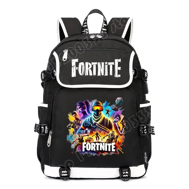 Zaino Fortnites di grande capienza, borsa a tracolla casual con porta USB, unisex, in stile anime, zaino scolastico per studenti, nuovo e alla moda, regalo di cancelleria