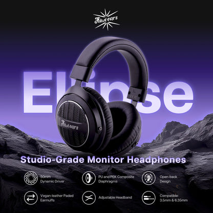 Linsoul Kiwi Ears Ellipse Studio-Grade Open-Back Dynamic Driver Kopfhörer mit abnehmbarem Kabel, Hi-Fi-Bass-Over-Ear-Headset mit Kabel
