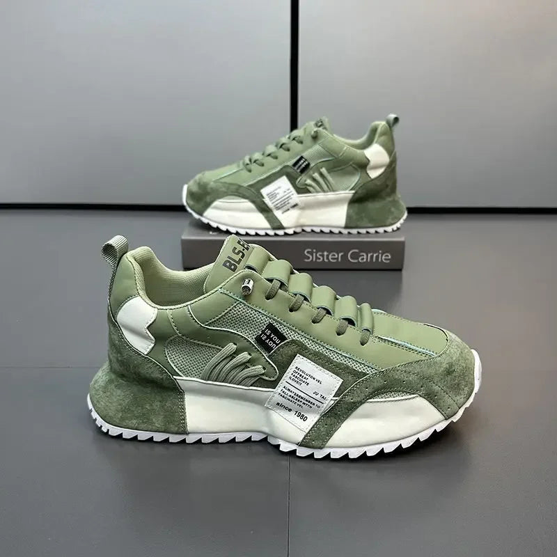 Baskets de luxe pour homme, chaussures de sport, mocassins, baskets casual pour homme à semelles épaisses, confortables, respirantes, tendance, au design original et personnalisées