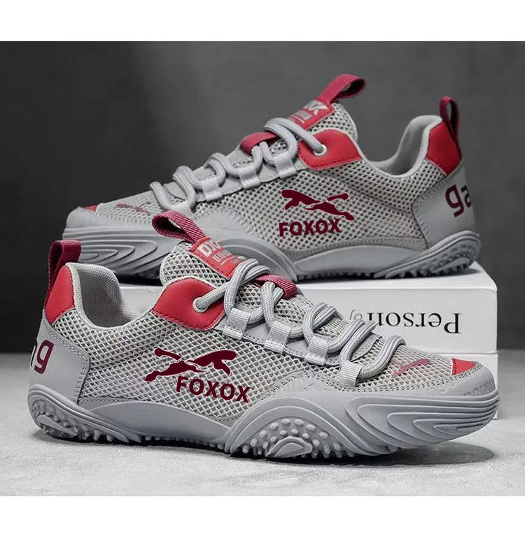 Zapatillas de running para hombre transpirables con parte superior de malla ligera, suela suave y cómoda, calzado deportivo casual de verano a la moda