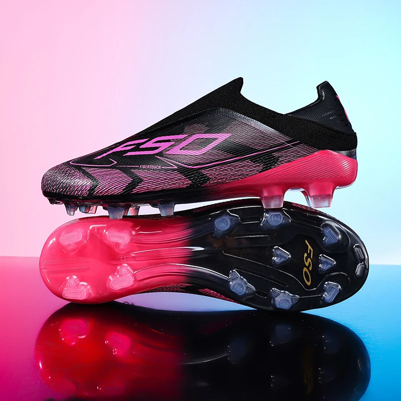 Nouvelles chaussures de football pour hommes, de haute qualité, antidérapantes, légères, très vendues, crampons d'entraînement pour terrain en herbe, mi-hautes, pour les matchs en extérieur, chaussures de sport.