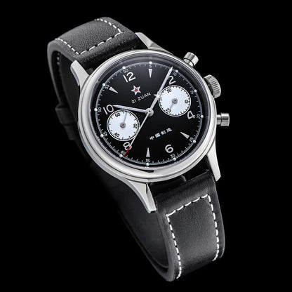 1963 Panda Pilot Chronograph Watch Men 40mm Air Force Sapphire Senior  ST1901 Mechanical Wristwatches Retro Clock Reloj Hombre