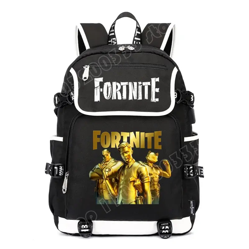 Zaino Fortnites di grande capienza, borsa a tracolla casual con porta USB, unisex, in stile anime, zaino scolastico per studenti, nuovo e alla moda, regalo di cancelleria