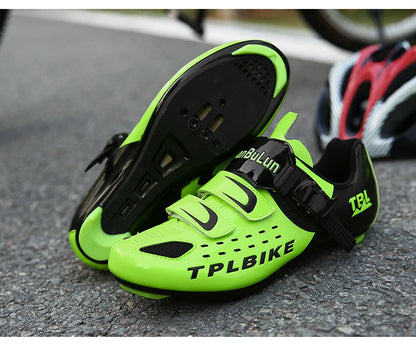 New Men’s and Women’s Bicycle Shoes Outdoor Cycling Shoes with Three Functional Soles Professional Training Shoes