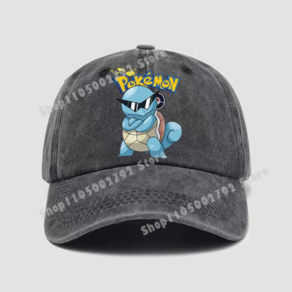 Pokémon-baseballkasketter, Pikachu, kawaii, anime-figurer, solhatte, sommer, udendørs, forældre og børn, solhat, trendy kasket med andetunge, gave