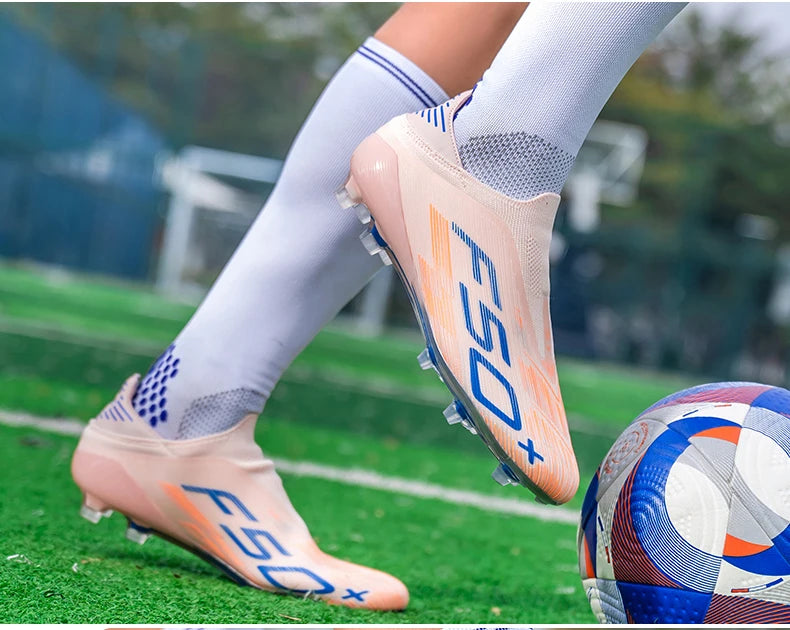 Nouvelles chaussures de football pour hommes, chaussures de football sur gazon, ultralégères, confortables, crampons d'intérieur antidérapants, crampons FG pour terrain synthétique, futsal, adulte, antidérapantes