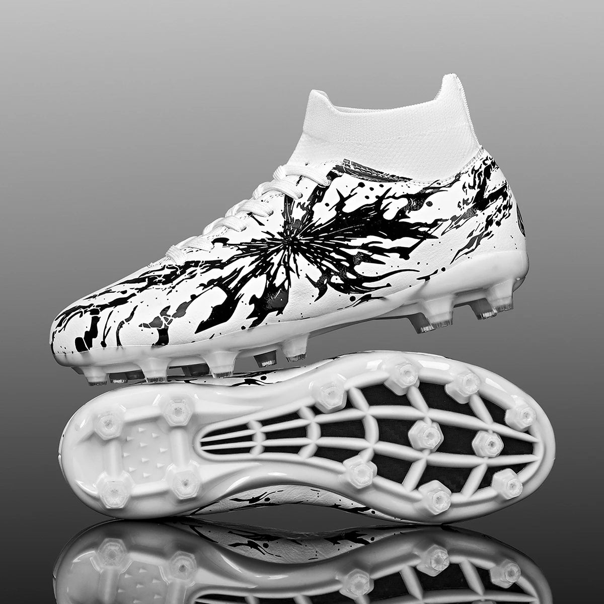 Chaussures de football ultra légères AG FG, tissu PU anti-transpiration, semelle TPU résistante à l'usure, ajustement confortable, unisexe, baskets d'entraînement sur herbe naturelle